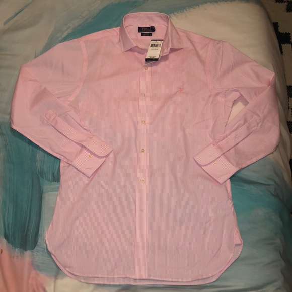 Green//white, Ralph Lauren Little Girls Cotton Buton Down Shirt